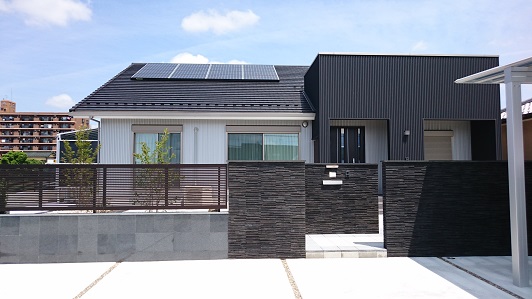 太陽光発電付き、43坪平屋建て